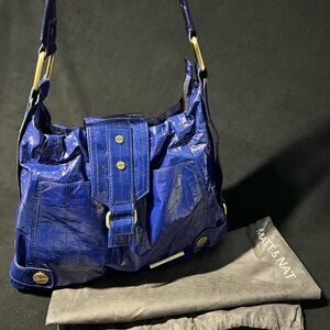 Matt & Nat Shiny Blue Shoulder Bag